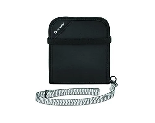 Pacsafe Rfidsafe V100 Anti-Theft Rfid Blocking Bi-Fold Wallet, Black