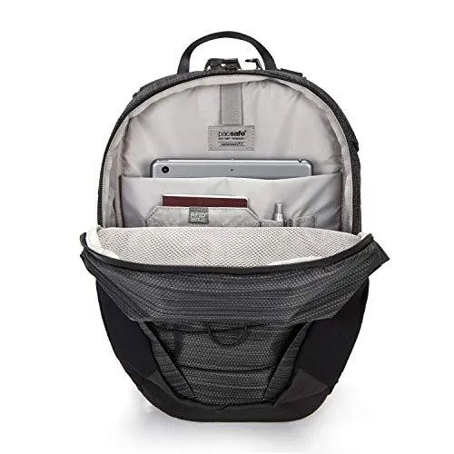Pacsafe Venturesafe X12 12L Anti-Theft Outdoor Daypack-Fits 11" Laptop, Charcoal Diamond, 12 Liter