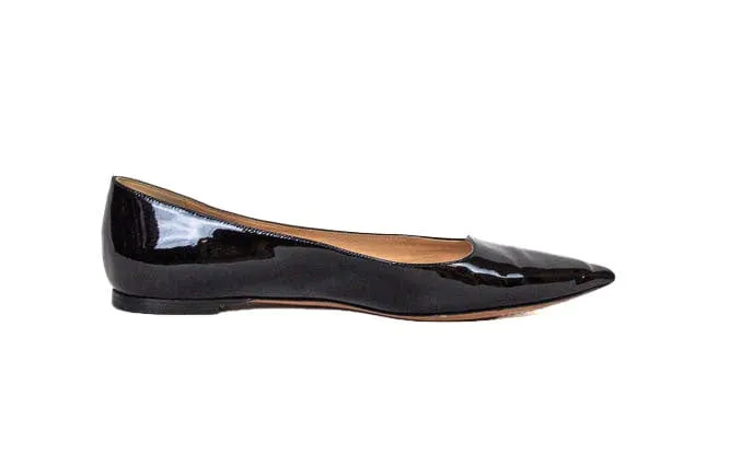 Patent Pointed-Toe Ballet Flats