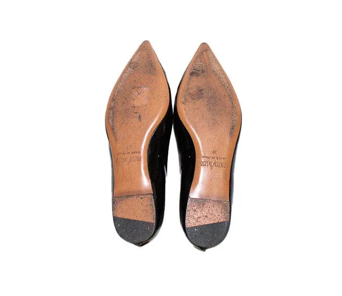 Patent Pointed-Toe Ballet Flats