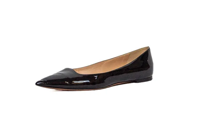 Patent Pointed-Toe Ballet Flats