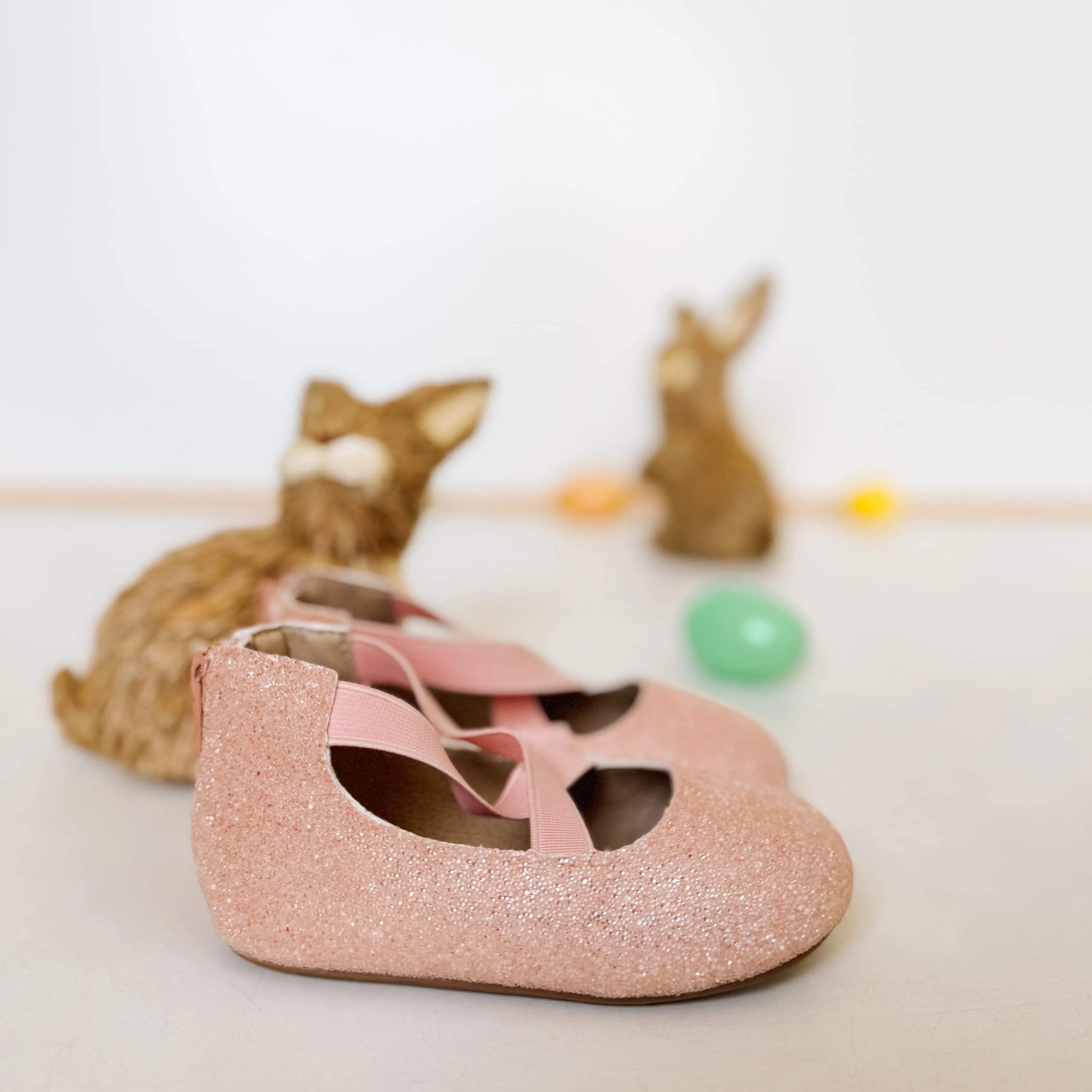 Peepin’ Peach Ballet Flats