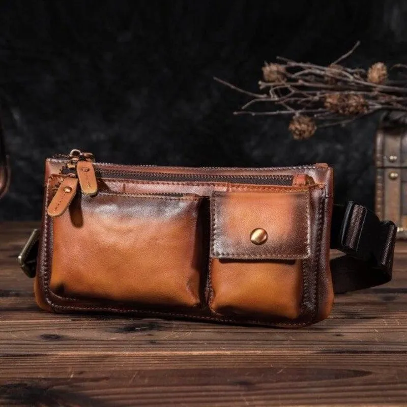 Retro Leather Sling Bag