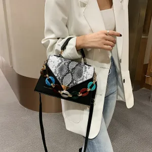 Sling Bags Contrast Color Serpentine Bag Crossbody Women's Bag Mobile Phone Bag