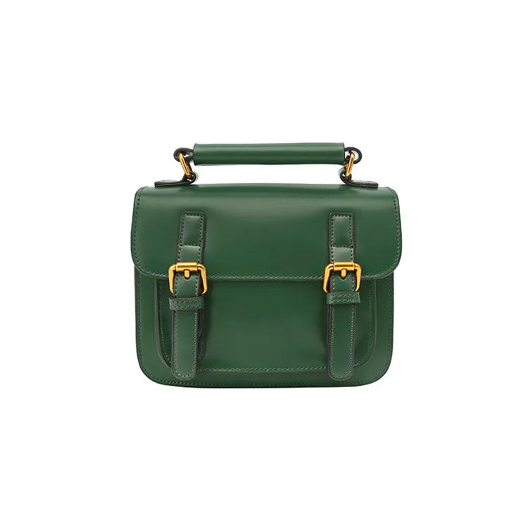 Small Women's Brown Leather Satchel Bag Crossbody Bags Purse for Women