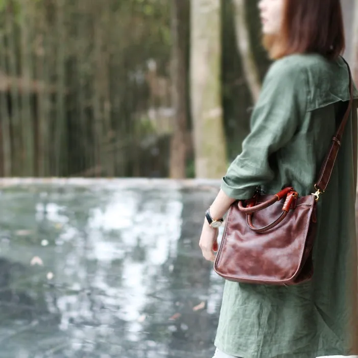 Small Womens Green Leather Crossbody Tote Bags Purse Handbags With Zipper for Women