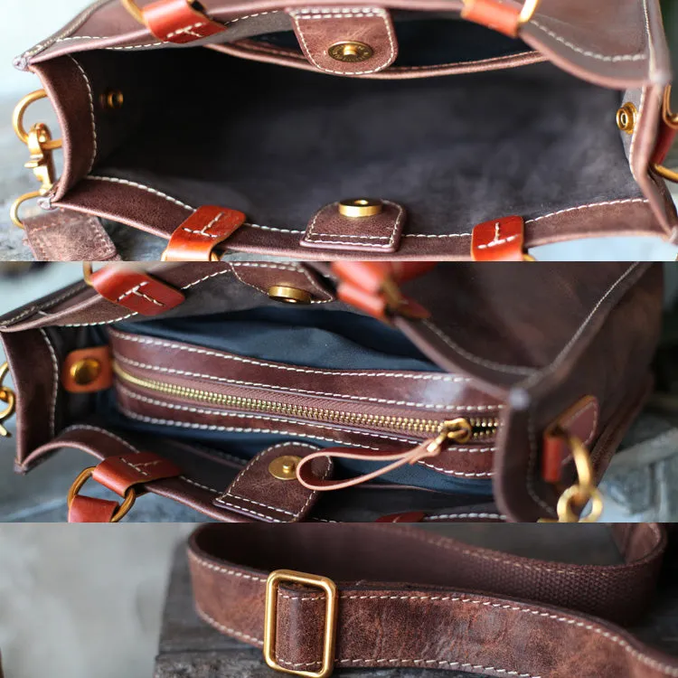 Small Womens Green Leather Crossbody Tote Bags Purse Handbags With Zipper for Women