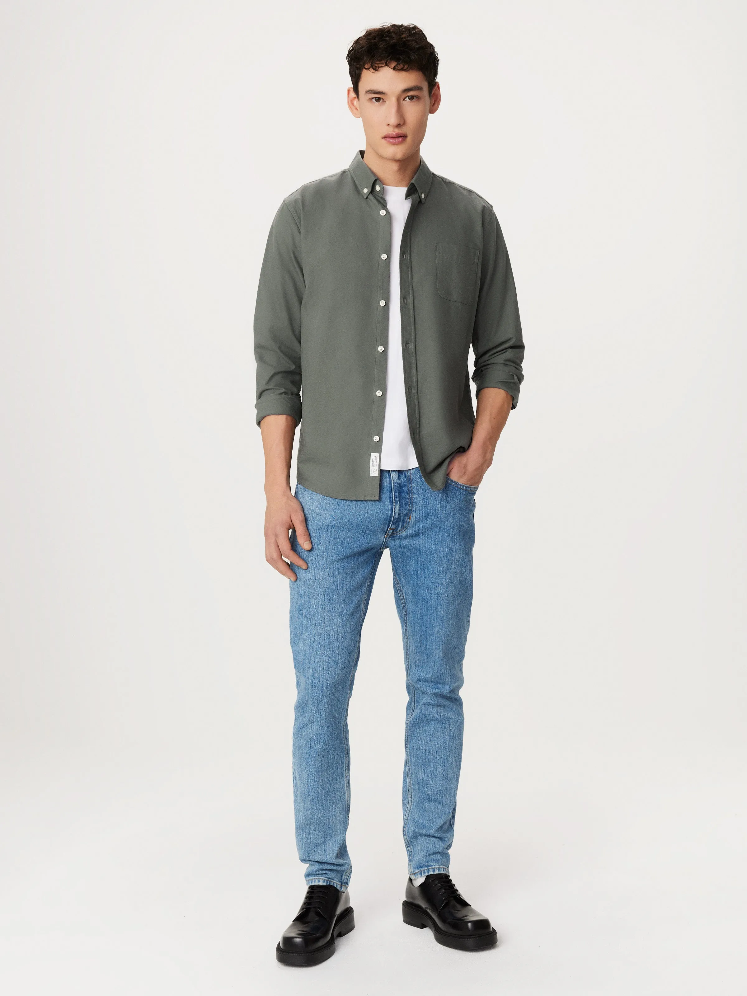 The Jasper Oxford Shirt in Boreal Green