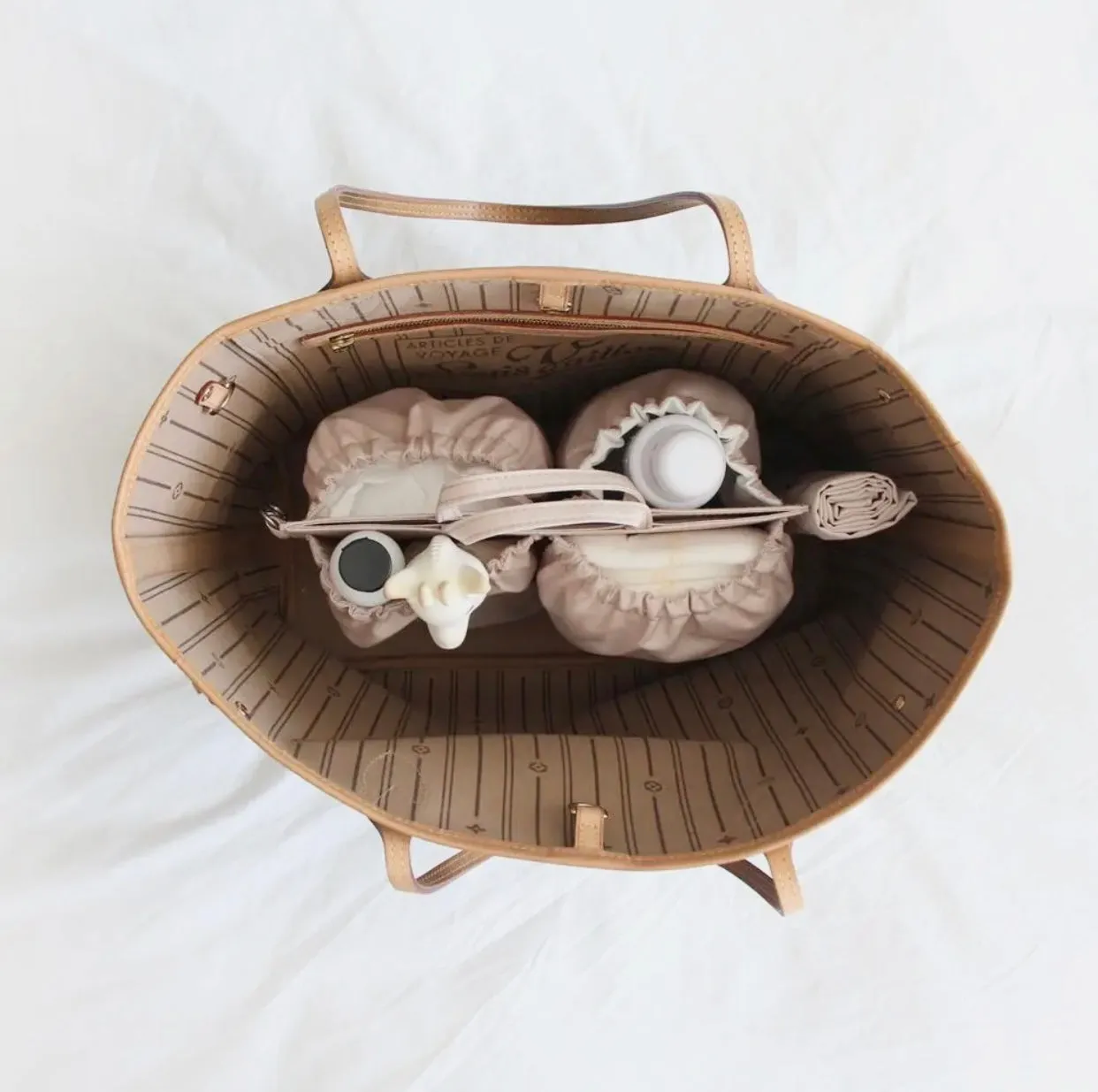 ToteSavvy Diaper Bag Organizer - Almond