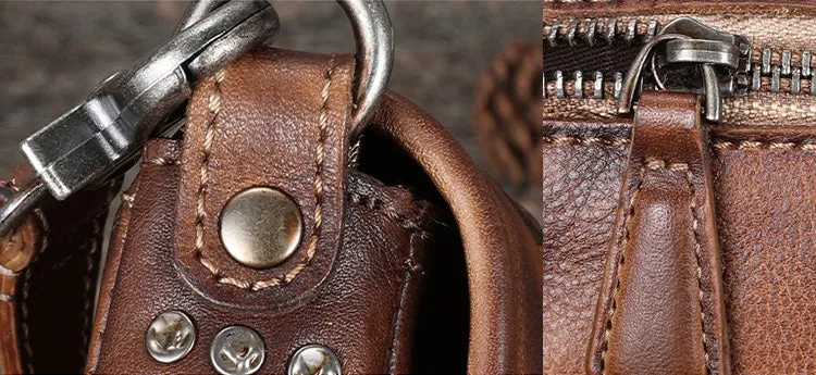 Vintage Boho Leather Crossbody Saddle Bag Western Small Satchel Purses for Women