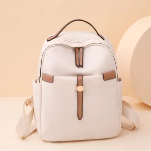 Vvsha Fashion Solid Colour Nylon Waterproof Backpacks For Women Anti-theft Travel Backpack Girls Large Capacity School Laptop Bag 2023