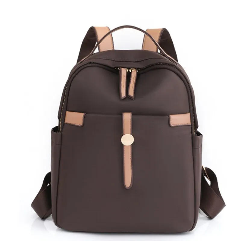 Vvsha Fashion Solid Colour Nylon Waterproof Backpacks For Women Anti-theft Travel Backpack Girls Large Capacity School Laptop Bag 2023