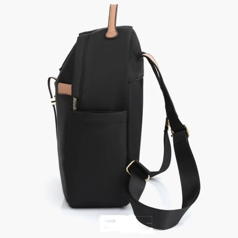 Vvsha Fashion Solid Colour Nylon Waterproof Backpacks For Women Anti-theft Travel Backpack Girls Large Capacity School Laptop Bag 2023