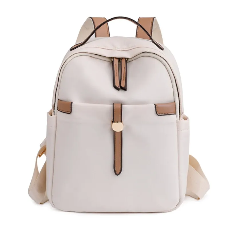 Vvsha Fashion Solid Colour Nylon Waterproof Backpacks For Women Anti-theft Travel Backpack Girls Large Capacity School Laptop Bag 2023