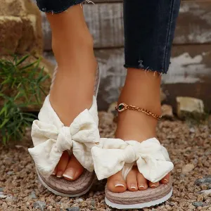 Women's Bow Flip Flops Beach Shoes 52701674C