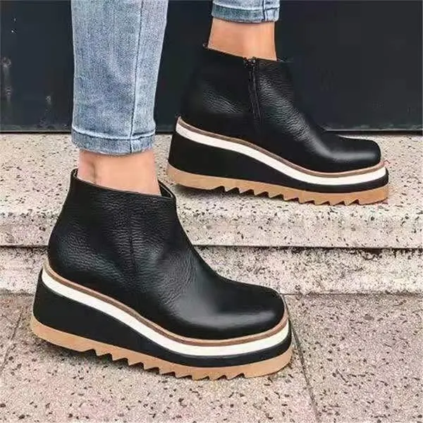 Women's Casual Round Toe Thick-Sole Ankle Boots 89437224C