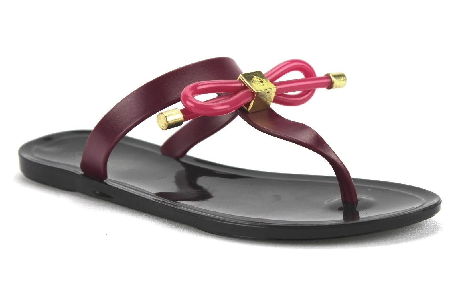 Women's Designer Slip On T-Strap Jelly Summer Sandals