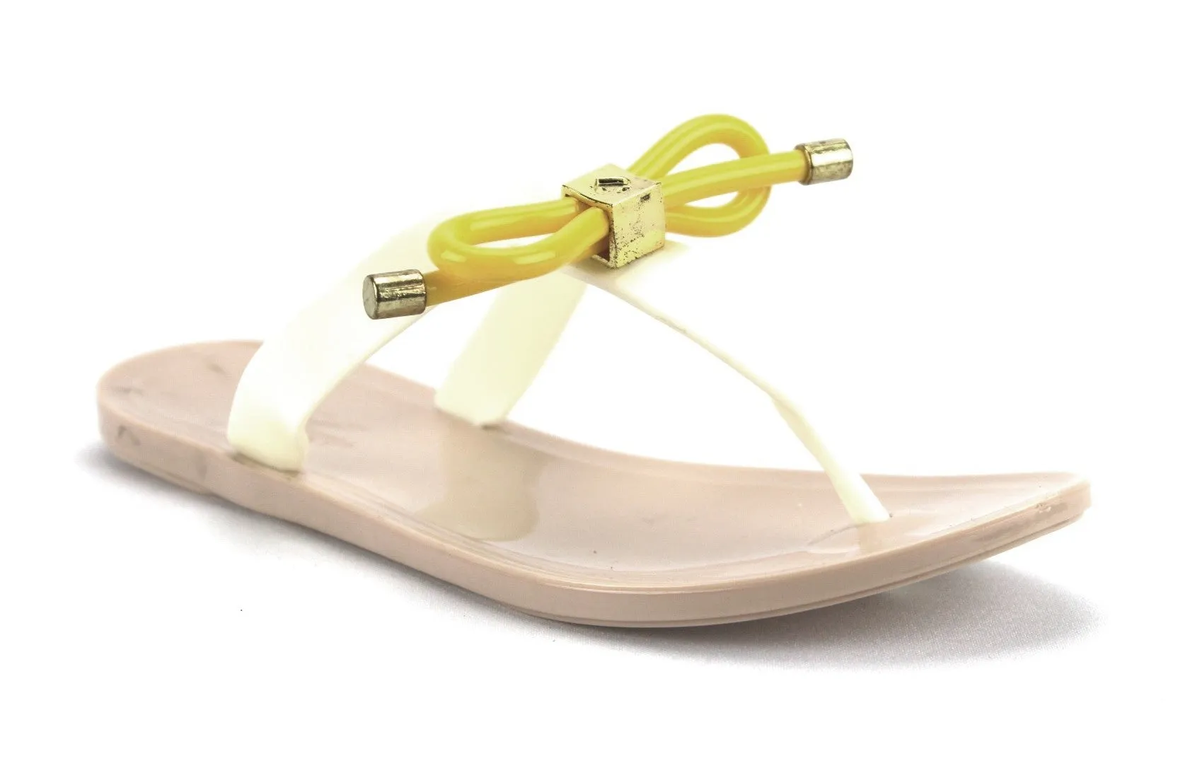 Women's Designer Slip On T-Strap Jelly Summer Sandals