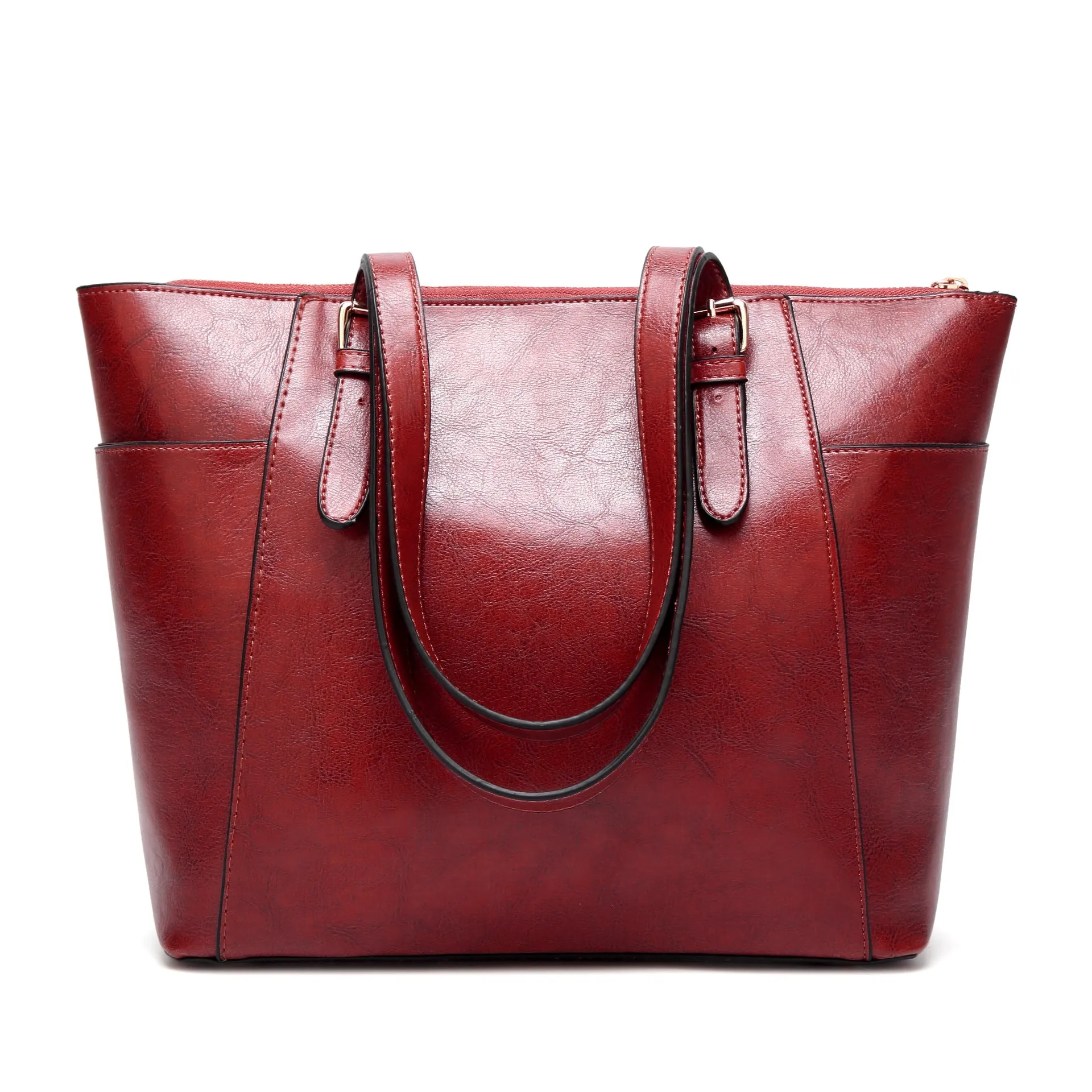 Women’s Oil Wax Large Capacity Shoulder Bag
