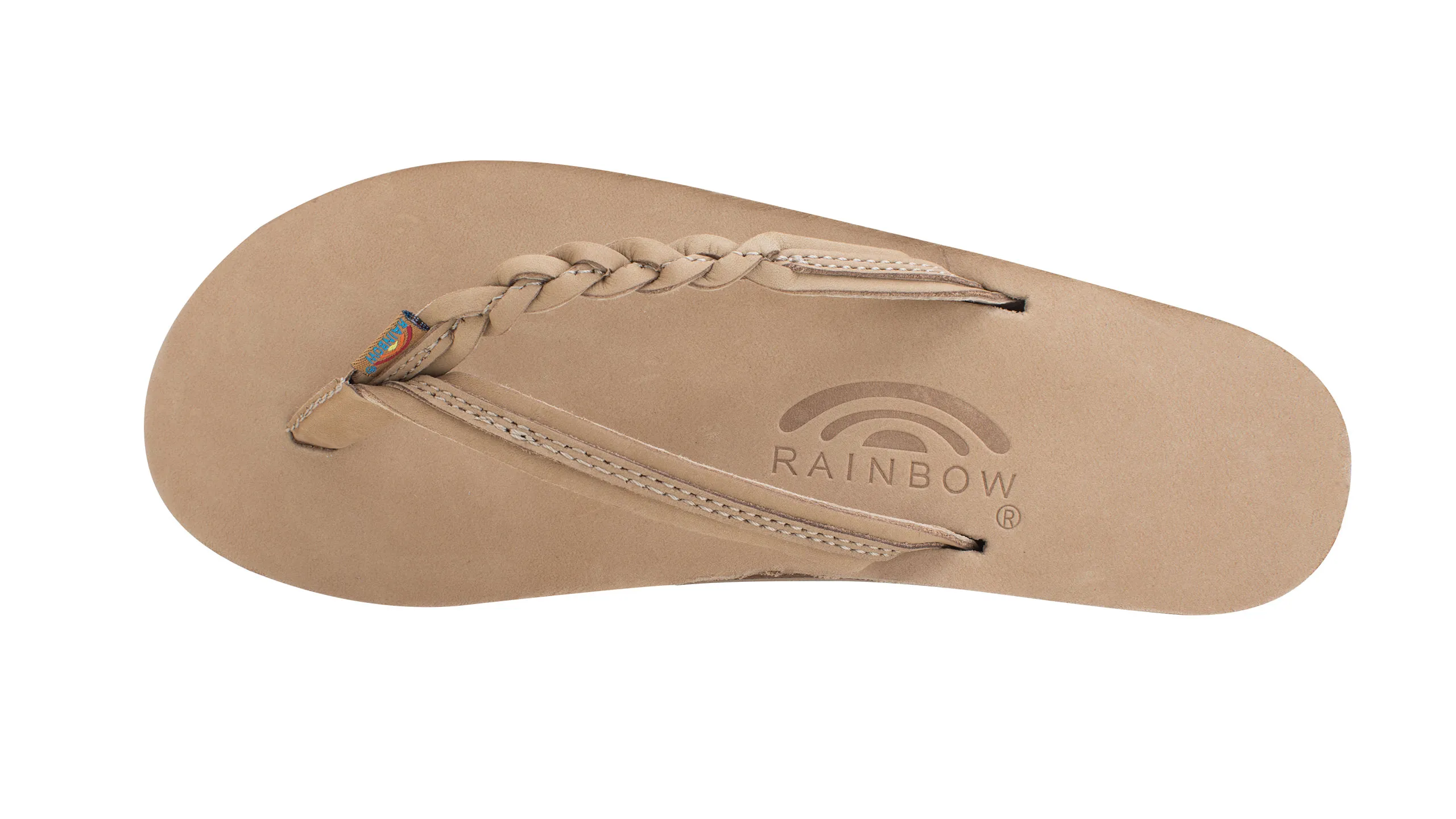Women's Premier Leather Flirty Braid Single Layer Sandals in Sierra Brown