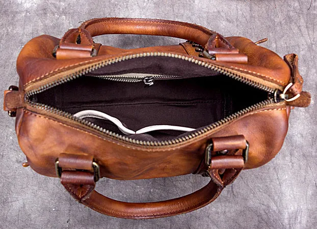 Women's Small Leather Shoulder Bag Top Handle Handbag For Women