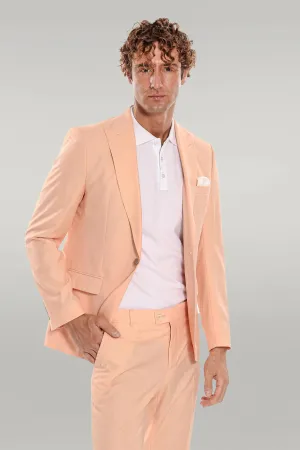 WSS Patterned 2 Piece Slim Fit Yellow Men Suit  - Singen