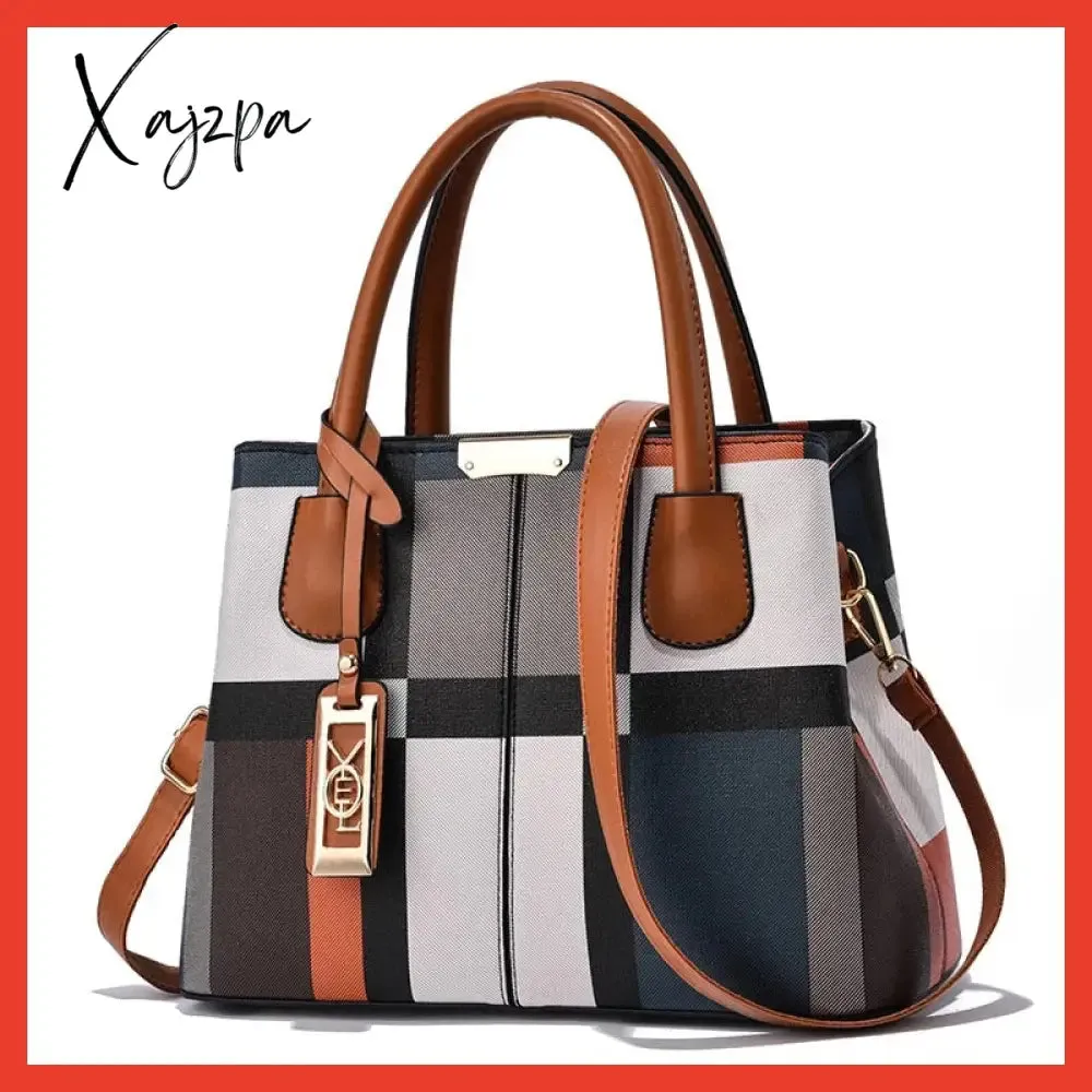 Xajzpa - Ladies Quality Leather Letter Shoulder Bags for Women Luxury Handbags Women Bags Designer Fashion Large Capacity Tote Bag