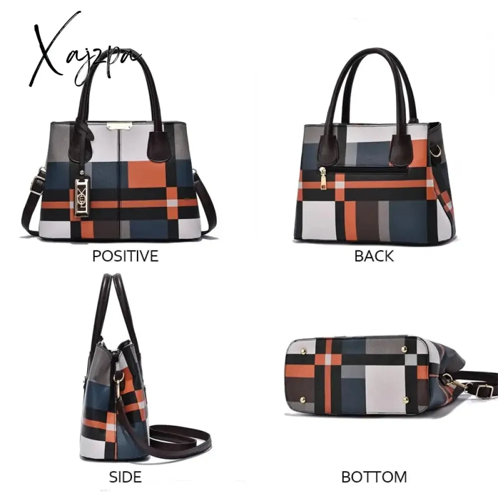 Xajzpa - Ladies Quality Leather Letter Shoulder Bags for Women Luxury Handbags Women Bags Designer Fashion Large Capacity Tote Bag