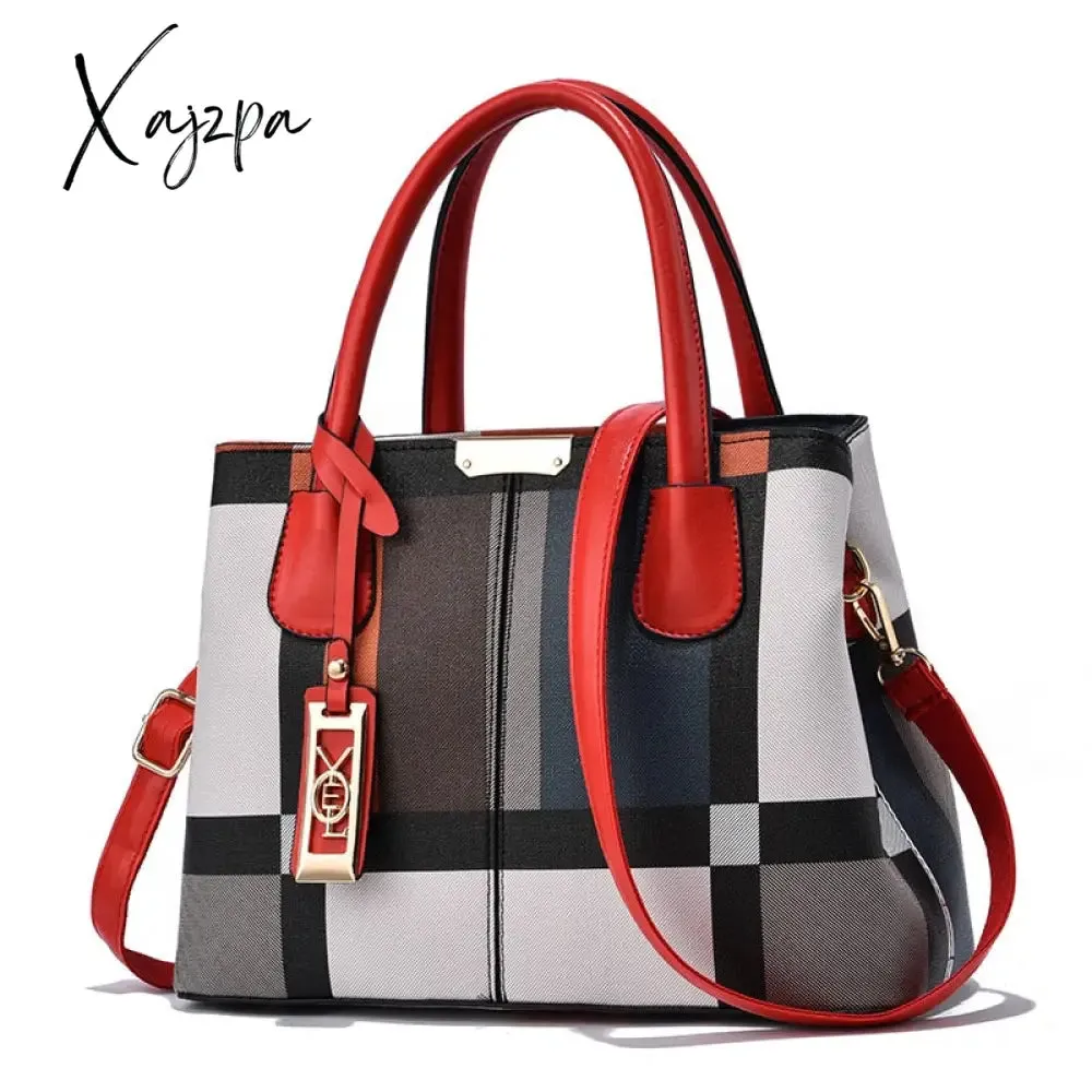 Xajzpa - Ladies Quality Leather Letter Shoulder Bags for Women Luxury Handbags Women Bags Designer Fashion Large Capacity Tote Bag