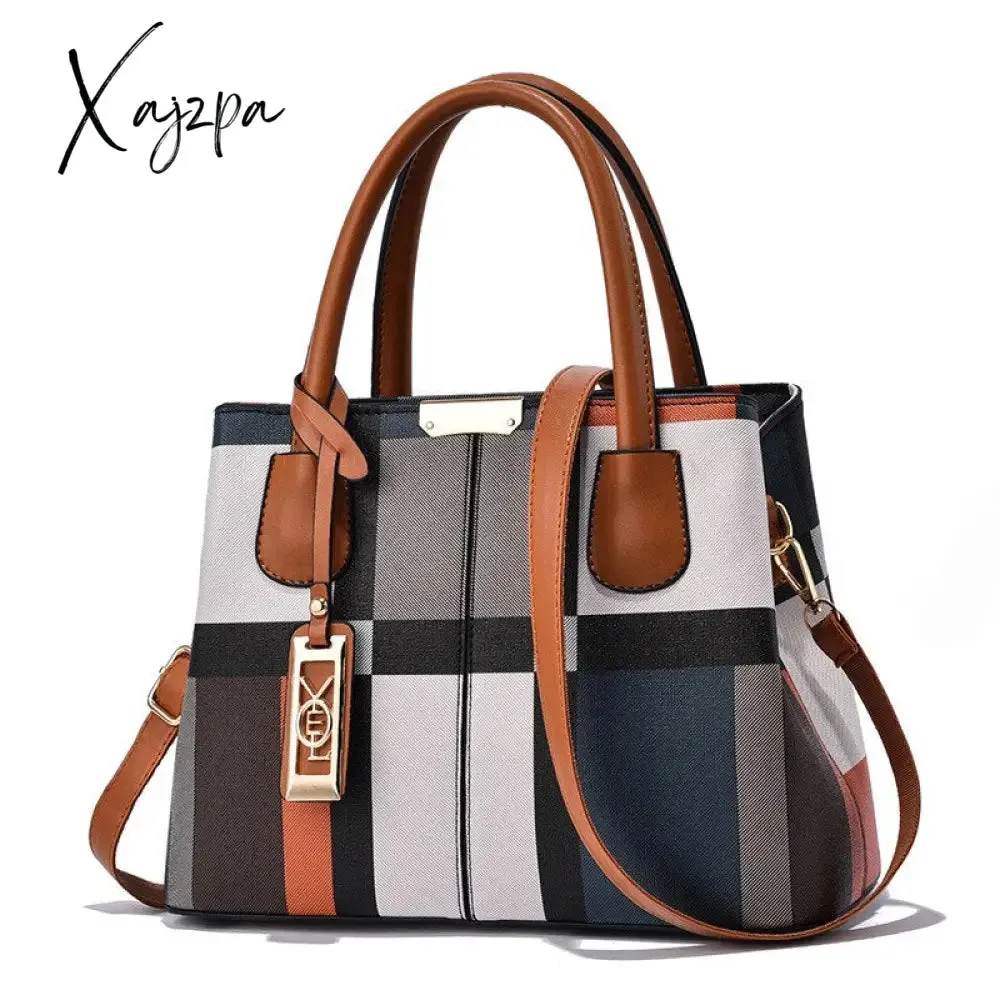 Xajzpa - Ladies Quality Leather Letter Shoulder Bags for Women Luxury Handbags Women Bags Designer Fashion Large Capacity Tote Bag