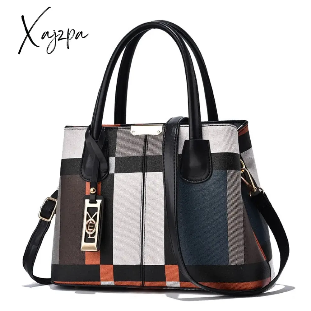 Xajzpa - Ladies Quality Leather Letter Shoulder Bags for Women Luxury Handbags Women Bags Designer Fashion Large Capacity Tote Bag