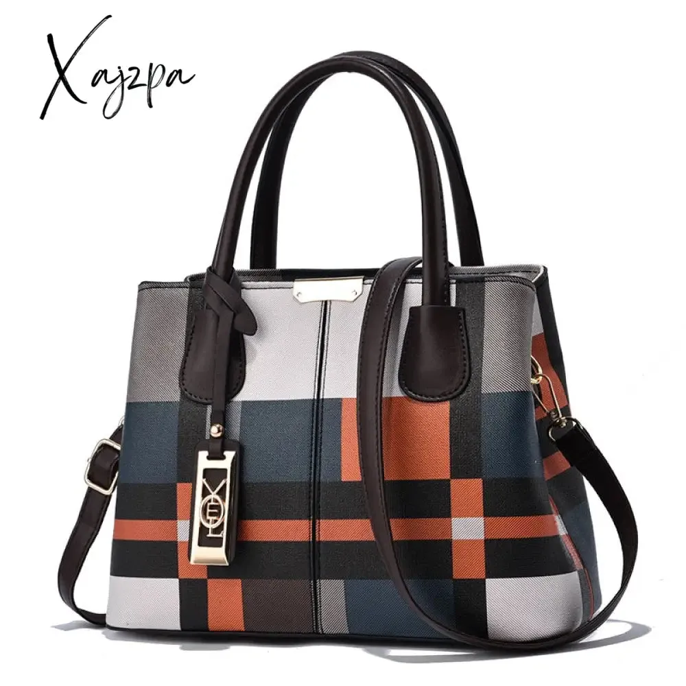 Xajzpa - Ladies Quality Leather Letter Shoulder Bags for Women Luxury Handbags Women Bags Designer Fashion Large Capacity Tote Bag