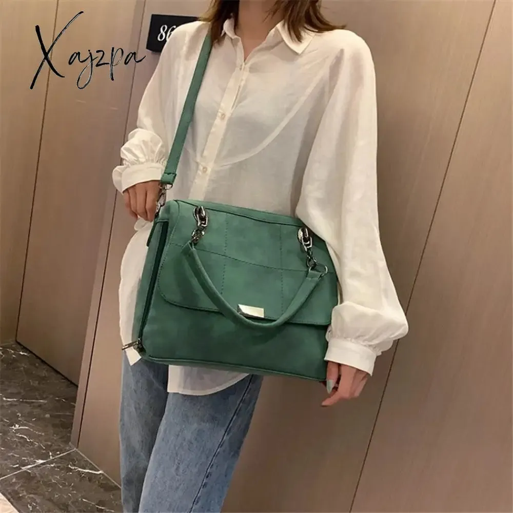 Xajzpa - Matte Ladies Handbag Scrub Women's Shoulder Crossbody Bag Large Capacity PU Leather Casual Tote Travel Handbag Boston Female Bag