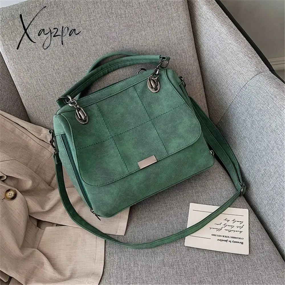 Xajzpa - Matte Ladies Handbag Scrub Women's Shoulder Crossbody Bag Large Capacity PU Leather Casual Tote Travel Handbag Boston Female Bag