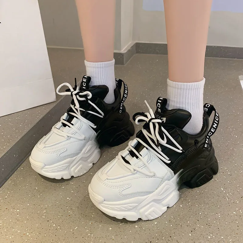 xakxx Autumn Women Chunky Sneakers New Design Colorful Woman Shoes Thick Sole Fashion Girls Platform Sneakers Ladies Sport Shoes